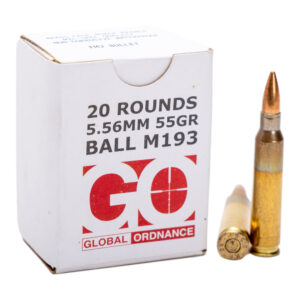 Global Ordinance M193 5.56 NATO 55GR FMJ - 20RD Box